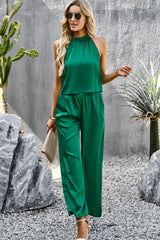 Laurel Grecian Halter and Pocket Pants Set | 4 Colors