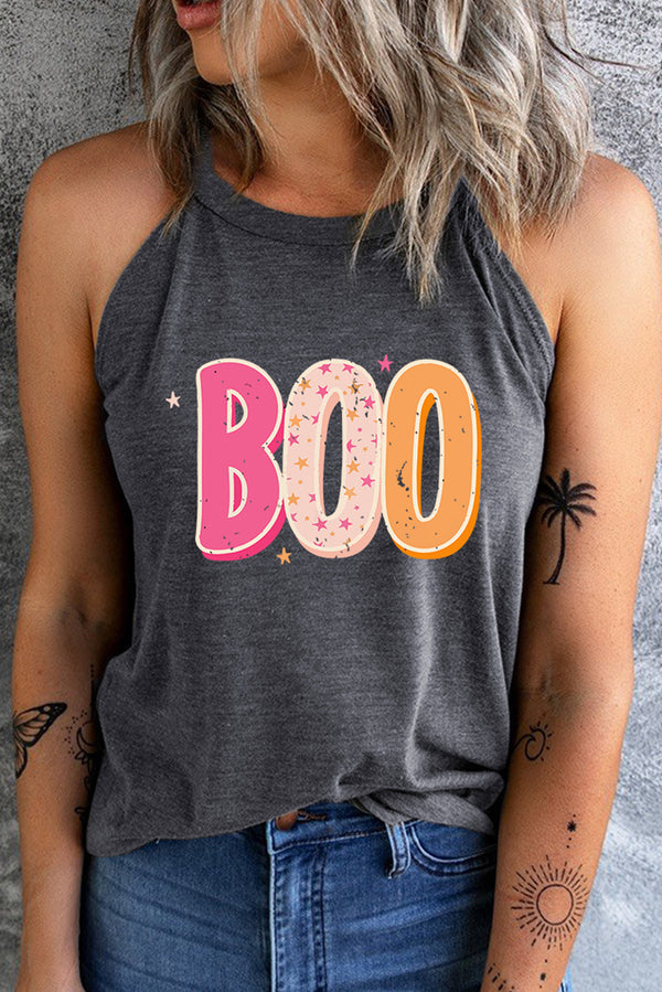 BOO Charcoal Graphic Tank Top