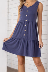 Zane Tiered Button Detail Dress | 5 Colors