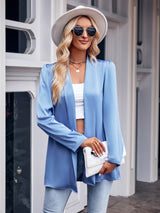 Lea Silky Lightweight Puff Sleeve Blazer Cardigan | 3 Colors