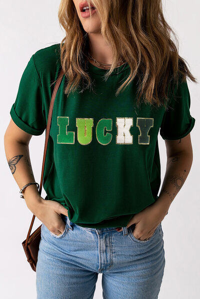 LUCKY Varsity Letter Graphic Tee
