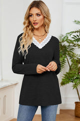 Lace Symphony Long Sleeve Top | 6 Colors