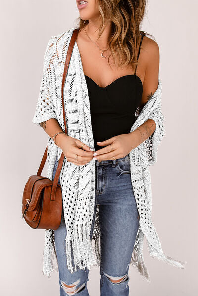 Breezy Chic Fringe Openwork Cardigan | 5 Colors