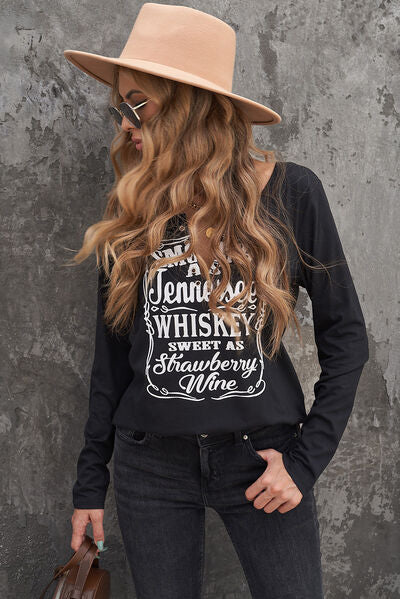 Tennessee Whiskey Notched Graphic Top