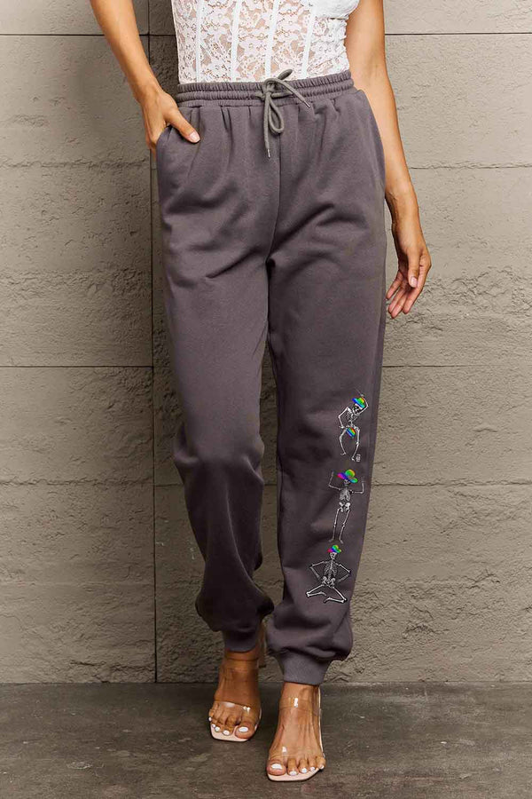 Dancing Skeletons Graphic Pocket Sweatpants