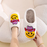 Smiley Face Slippers - Cowboy