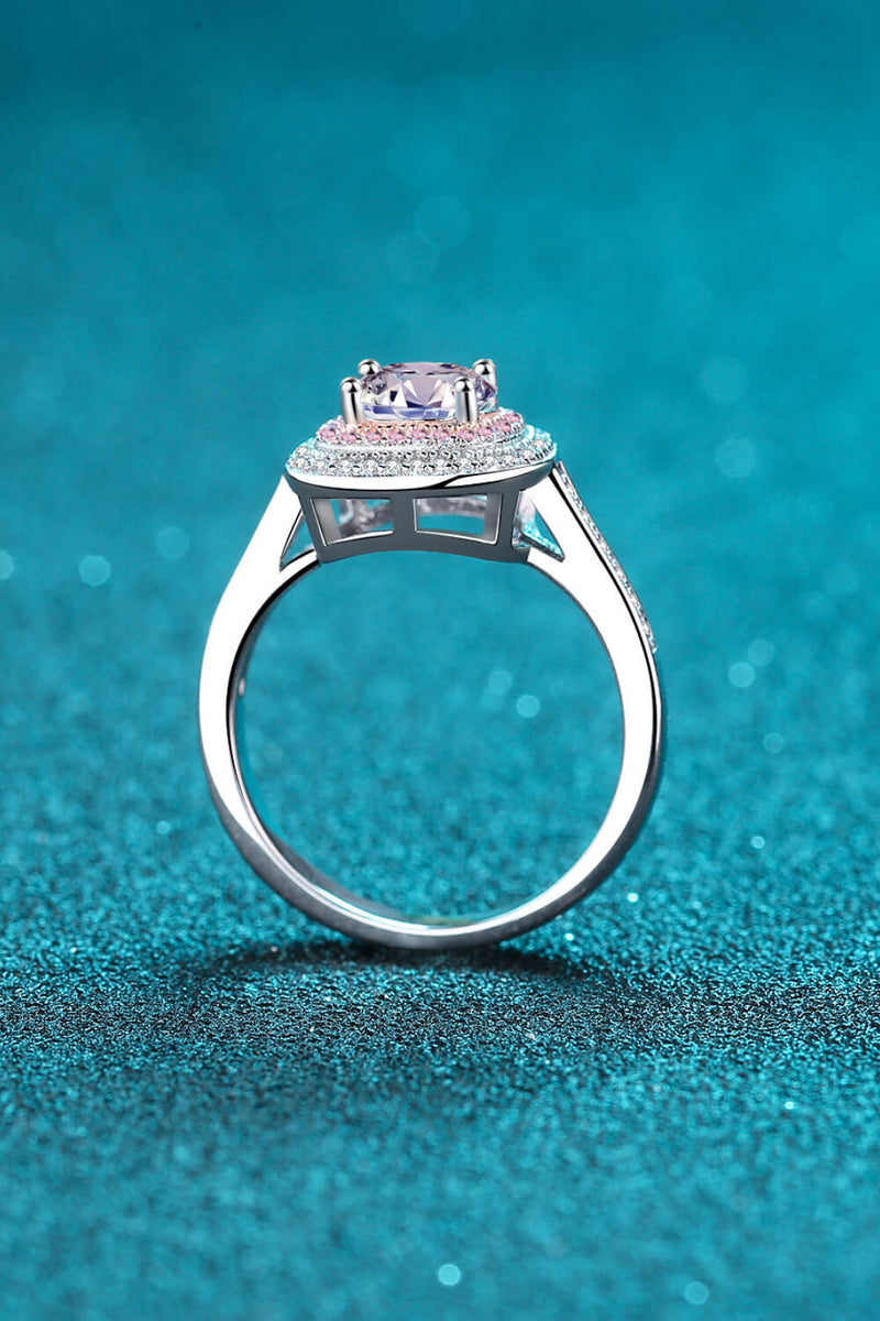 1 Carat Moissanite Halo Ring