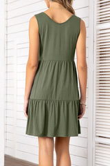 Zane Tiered Button Detail Dress | 5 Colors