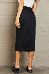 SALE! HYFVE Professional Poise Buckled Midi Skirt