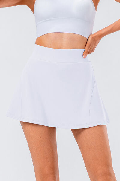 High Waist Pleated Active Pocket Skort | 6 Colors