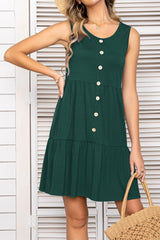 Zane Tiered Button Detail Dress | 5 Colors