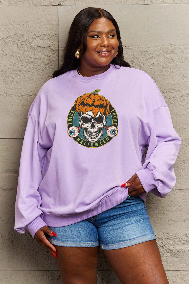 Skull Graphic Soft Graphic Sweatshirt | 6 Colors