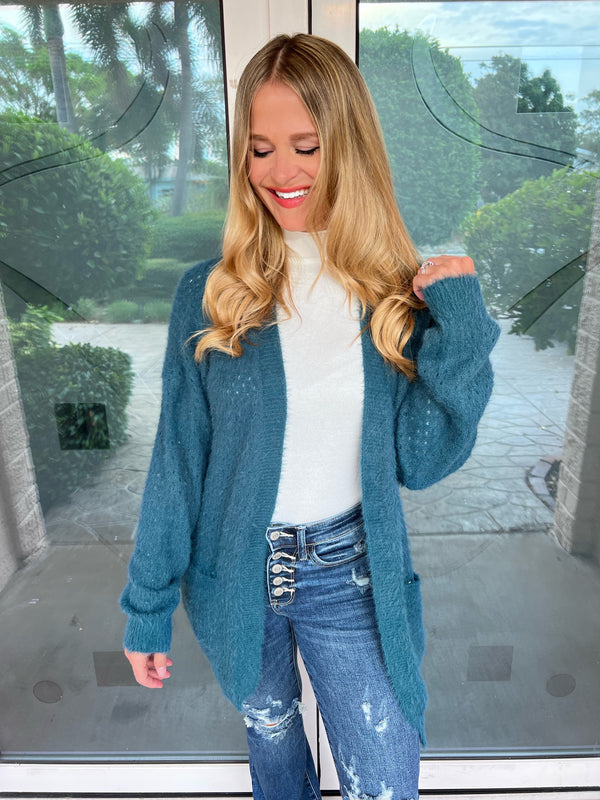 Anya Fuzzy Cozy Pocket Cardigan | 6 COLORS