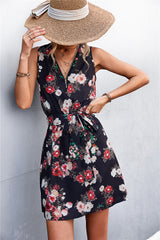 In the Tropics Printed Zip Up Sleeveless Dress | 6 Colors