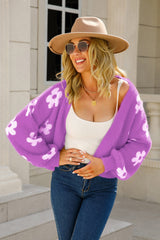 Retro Floral Fuzzy Cardigan | 5 Colors