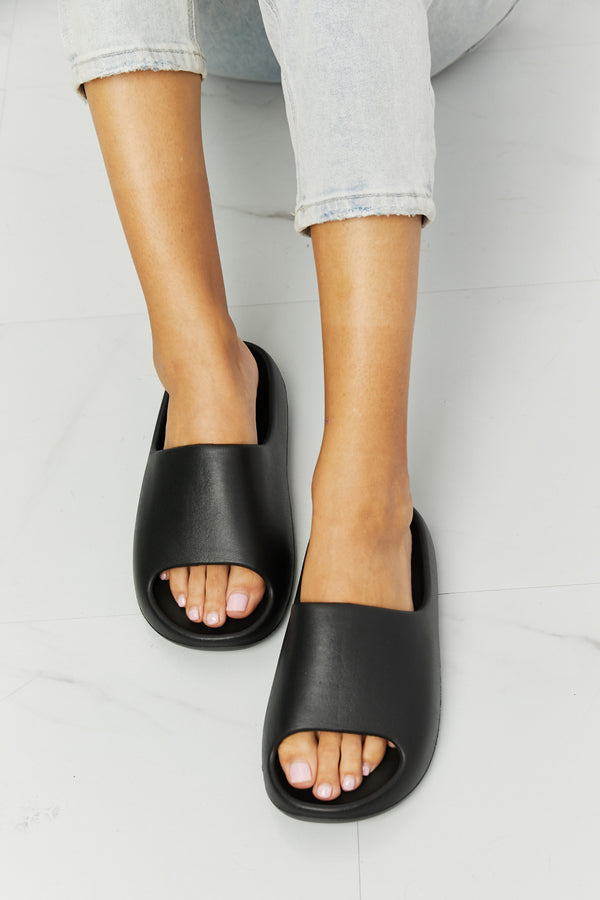 Open Toe Slide On Sandals