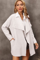 Waterfall Longline Pocketed Cardigan Jacket | 3 COLORS