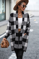 Opulent Plaid Longline Pocket Cardigan | 4 Colors