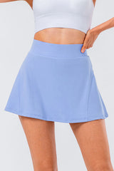 High Waist Pleated Active Pocket Skort | 6 Colors