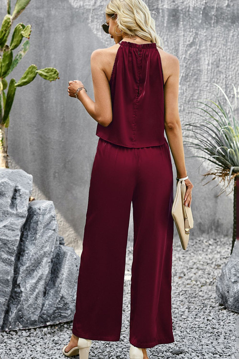 Laurel Grecian Halter and Pocket Pants Set | 4 Colors