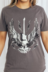 Hear the Music Eagle Guitar Graphic Tee Shirt