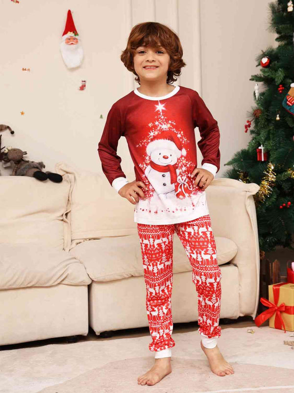 Family Sets - Kid's Snowman Top and Pants Set