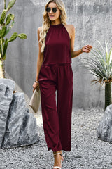 Laurel Grecian Halter and Pocket Pants Set | 4 Colors