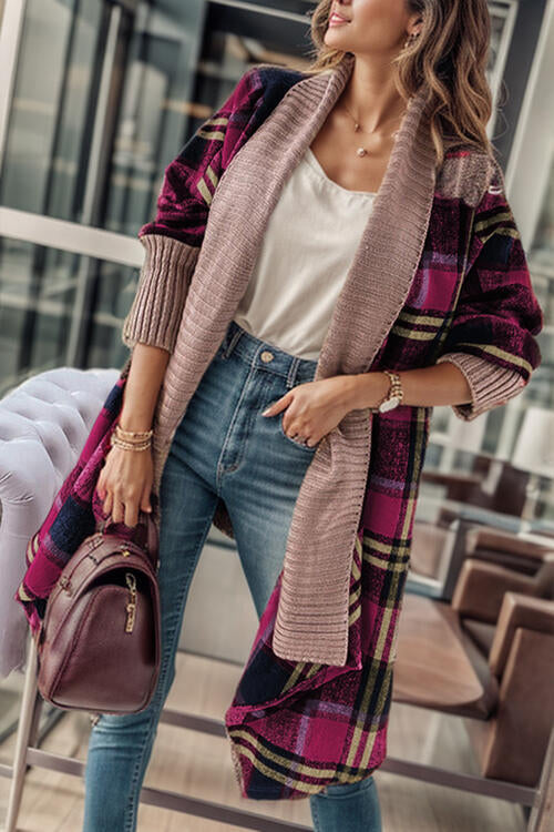 Cozy Plaid Longline Cardigan | 2 Colors