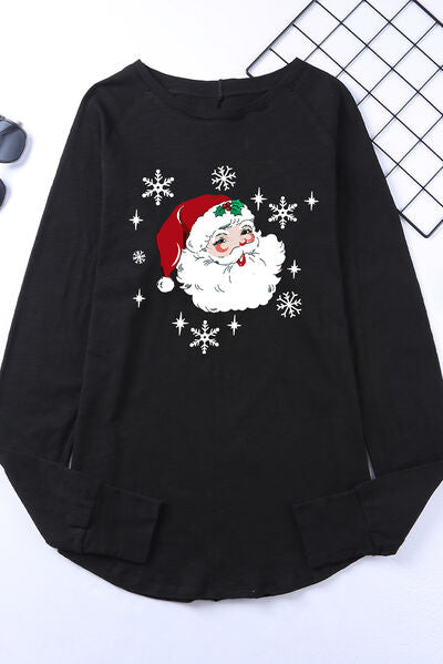 Santa Graphic Thumbhole Top