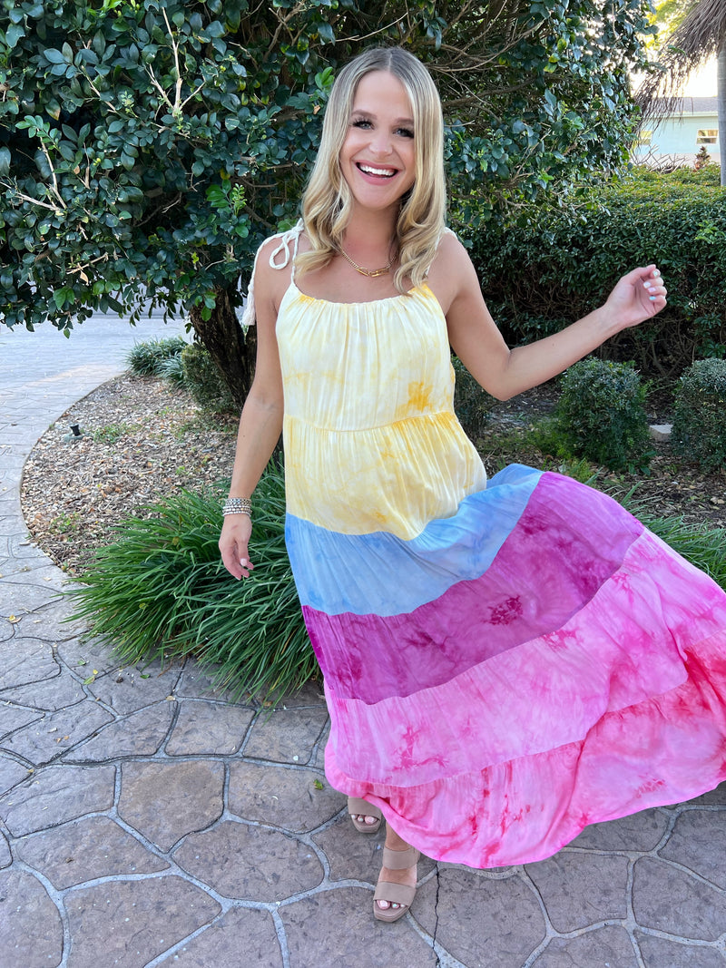 Ombré Multi Love Shack Maxi Dress