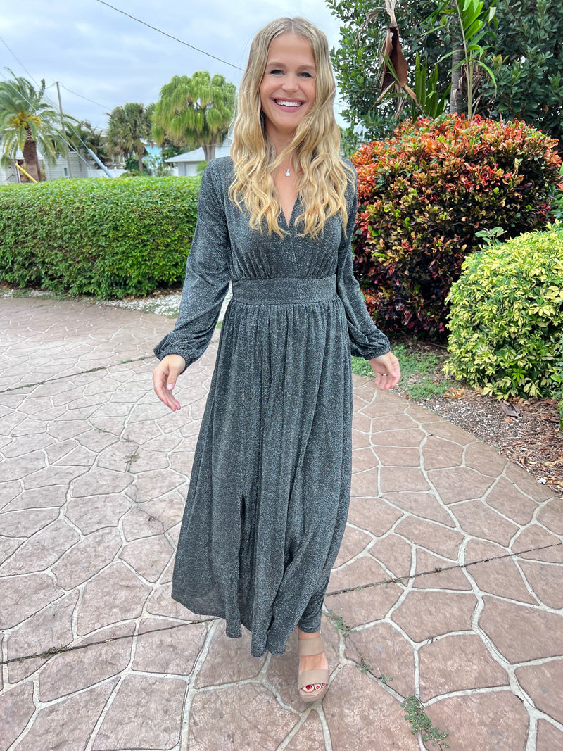 Magical Evening Elegant Long Sleeve Maxi Dress