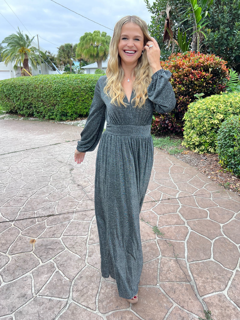 Magical Evening Elegant Long Sleeve Maxi Dress