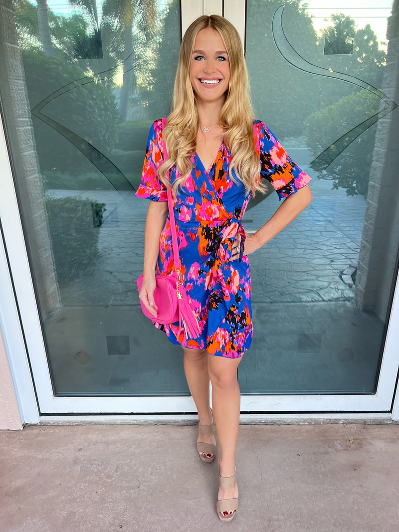 Showstopper Vibrant Wrap Dress | 2 Colors