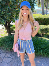 Venice Beach Judy Blue Striped Shorts