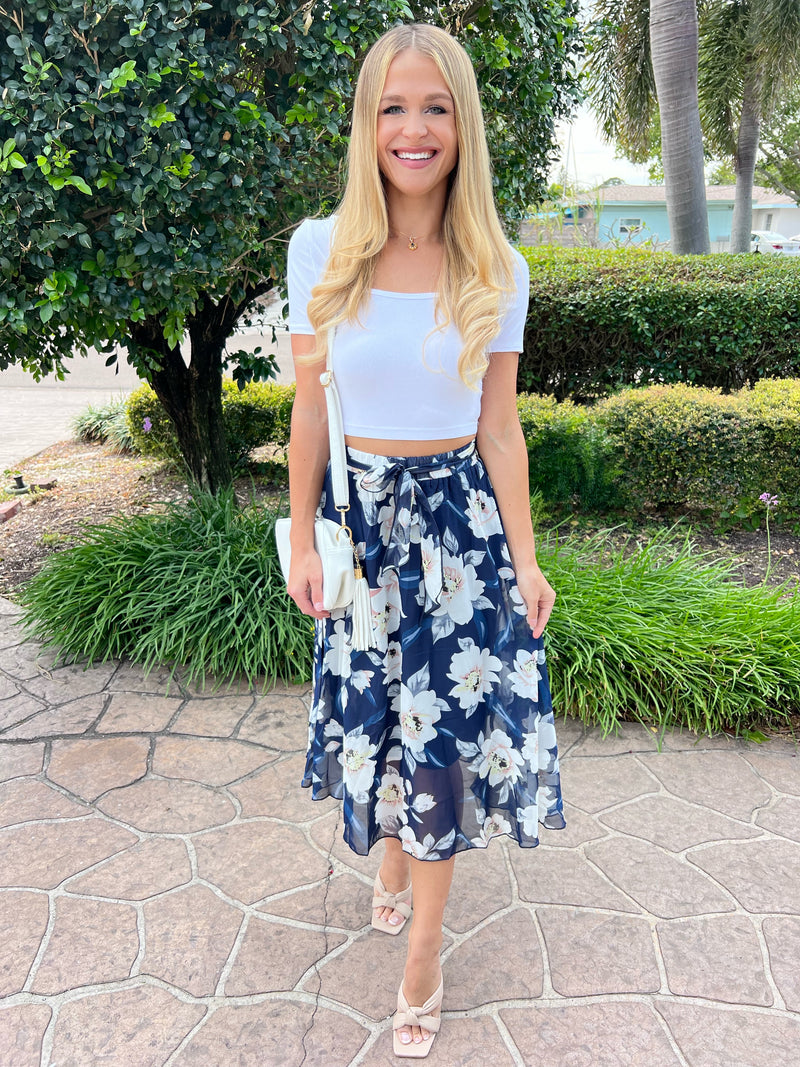 Vintage Floral Midi Skirt | 3 Colors