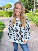 3 Colors | Ultra Soft Leopard Dropped Shoulder Knit Pullover