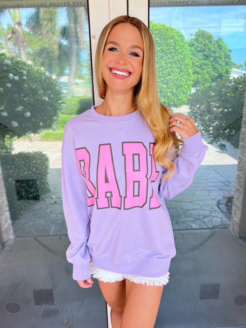 She's a Babe Graphic Sweatshirt