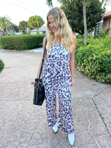 Luna Leopard Wide Leg Jumpsuit | Pockets