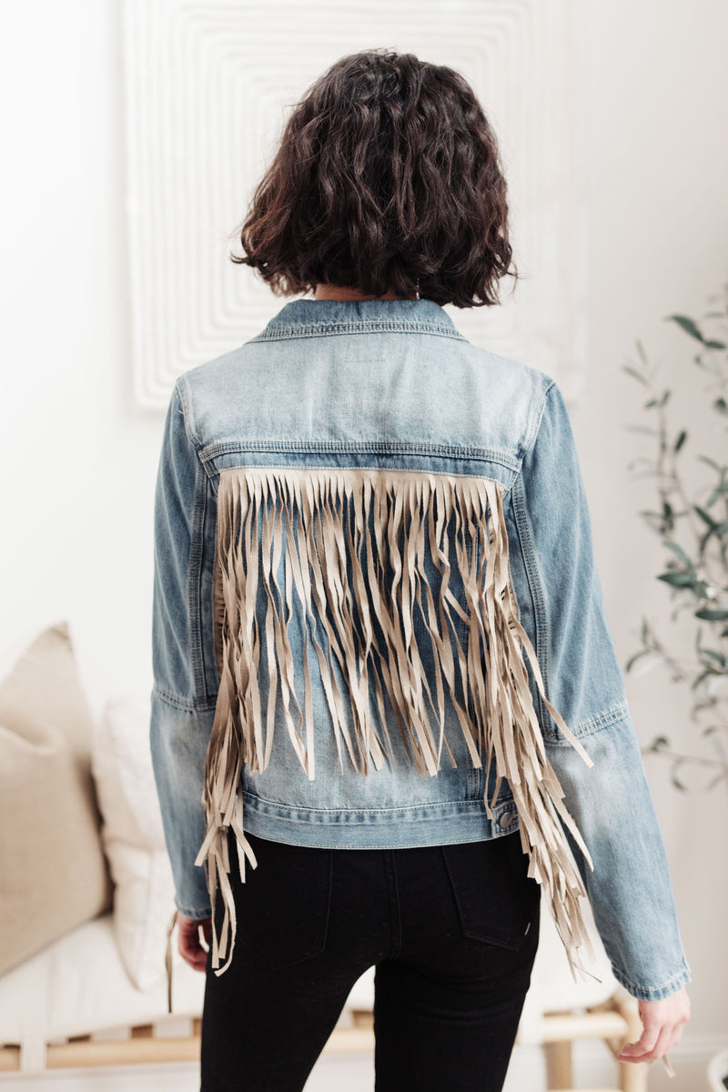 On The Fringe Jacket in Denim