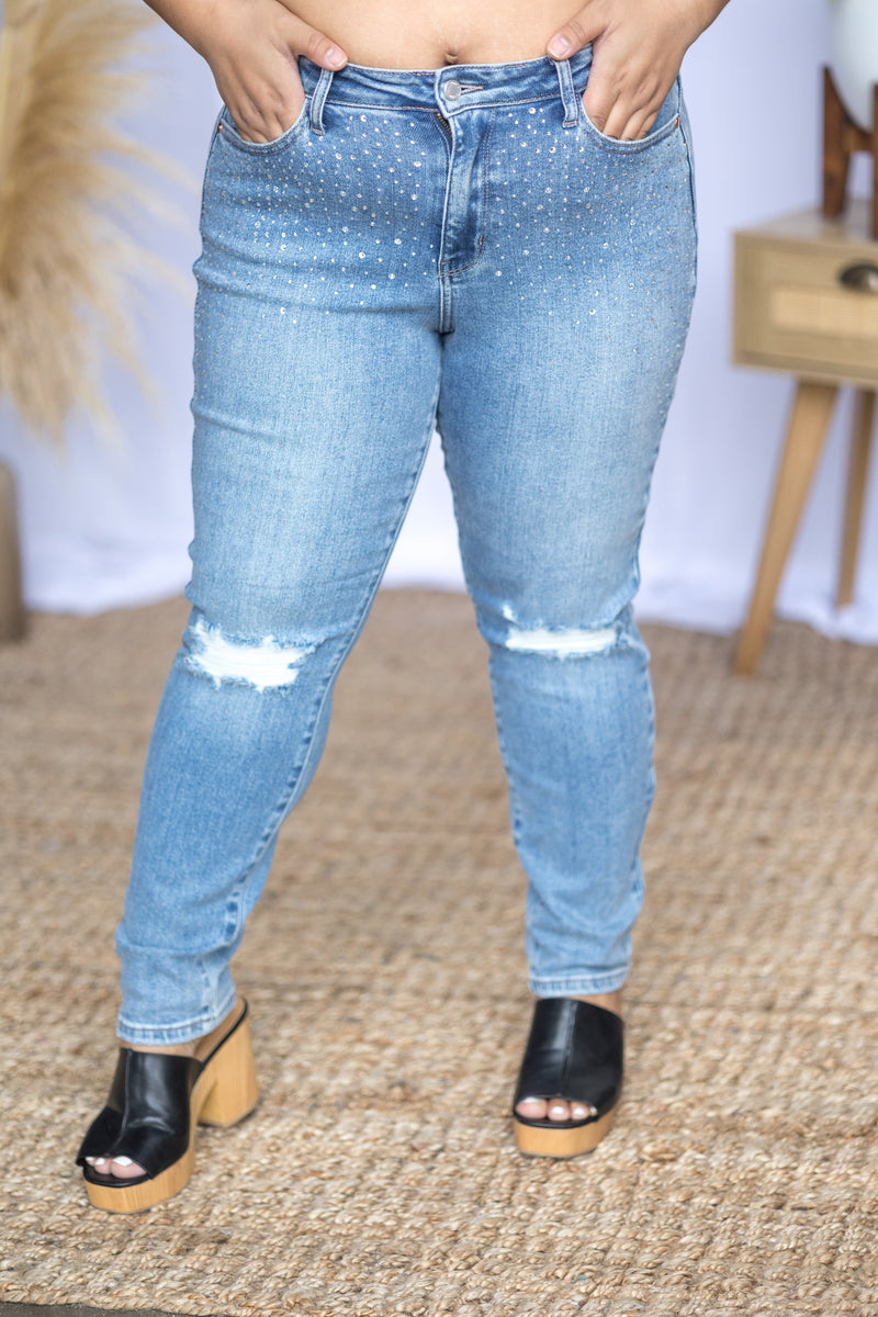 Judy Blue Slim Fit Studded Jeans