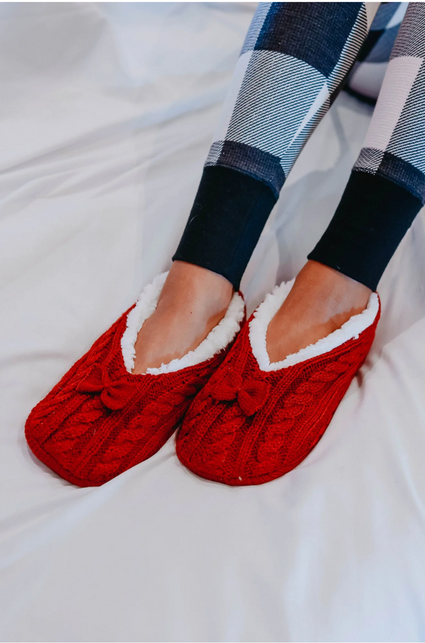 Festive Fleece Lined Slippers