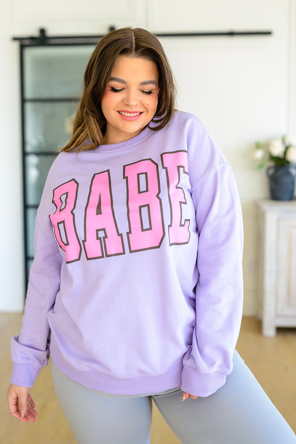 She's a Babe Graphic Sweatshirt