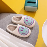 Smiley Face Slippers - Blue/Purple