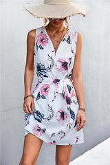 In the Tropics Printed Zip Up Sleeveless Dress | 6 Colors