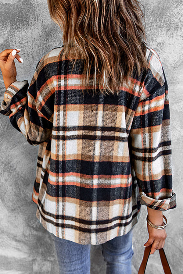 4 Colors | Soft Plaid Button Down Shacket