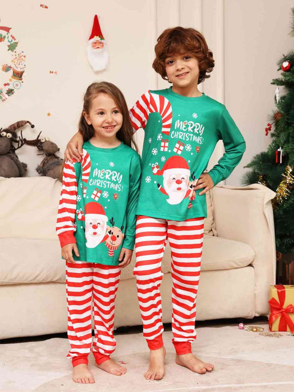 Candy Cane Christmas Top and Pants Set - Kids