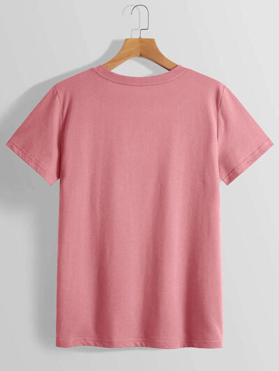 Sequin Clover Round Neck T-Shirt: 3 Colors