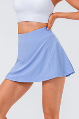 High Waist Pleated Active Pocket Skort | 6 Colors