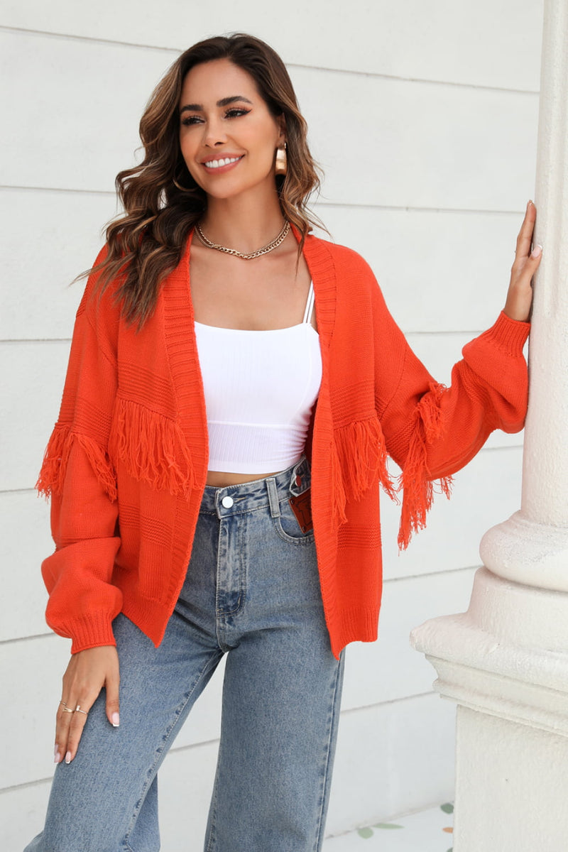 Festival Fringe Trim Boho Cardigan | 4 Colors