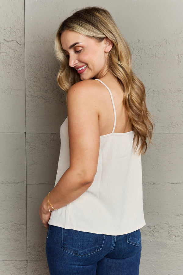 SALE! Weekend Draped Tank in Cream